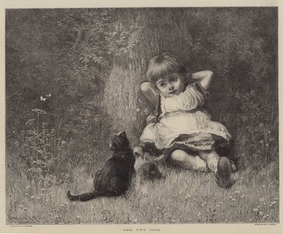 Les deux animaux de compagnie (gravure) - English School