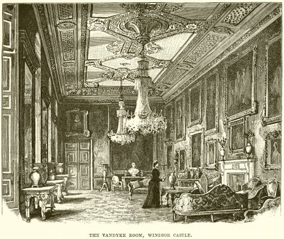 La salle Vandyke, château de Windsor - English School