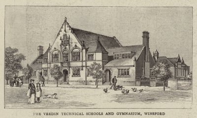 Les écoles techniques et le gymnase Verdin, Winsford (gravure) - English School