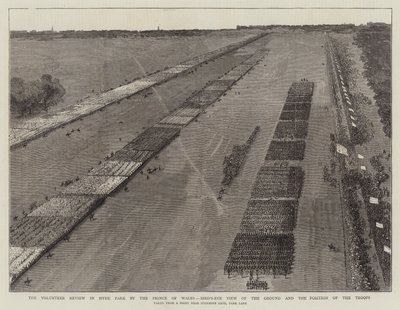 La revue des volontaires à Hyde Park par le prince de Galles, vue d