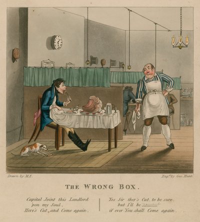 La Mauvaise Boîte; dessin humoristique - English School