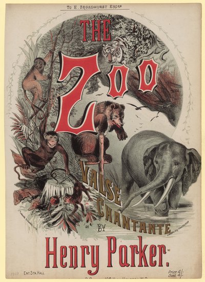 Le Zoo Charante. Valse Chantante par Henry Parker - English School