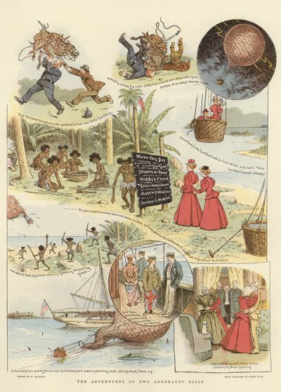 Les aventures de deux filles aéronautes - English School