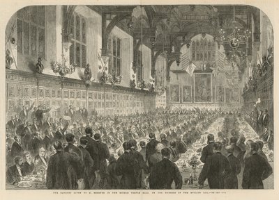 Le banquet donné à M. Berryer dans la salle du Middle Temple - English School