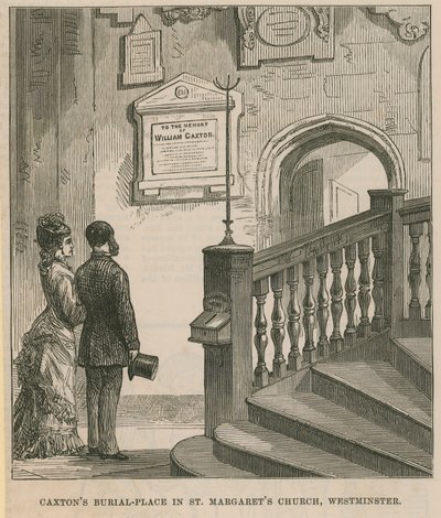 Le lieu de sépulture de William Caxton - English School