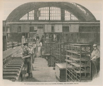 La salle des bougies à la Prices Patent Candle Manufactury, Battersea - English School
