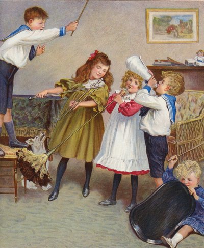 Le concert des enfants (lithographie couleur) - English School