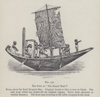 Le premier ou le bateau Maatit (lithographie) - English School