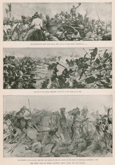 Les grandes guerres du règne de la reine Victoria : la guerre anglo-égyptienne (1882), la révolte mahdiste (1883-1885) et la conquête britannique du Soudan (1896-1898) - English School