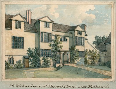 Maison de Samuel Richardson à Parsons Green, près de Fulham, Londres - English School