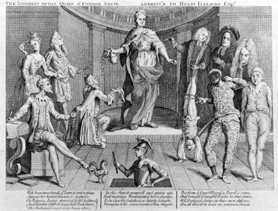 Le jugement de la reine du bon sens, adressé à Henry Fielding Esq., 1736 - English School