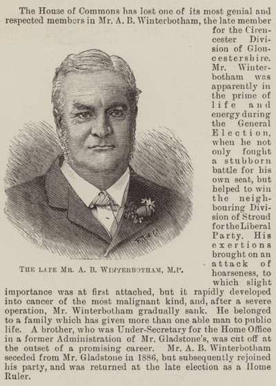 Feu M. A B Winterbotham, MP - English School