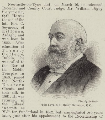 Feu M. Digby Seymour, QC (gravure) - English School