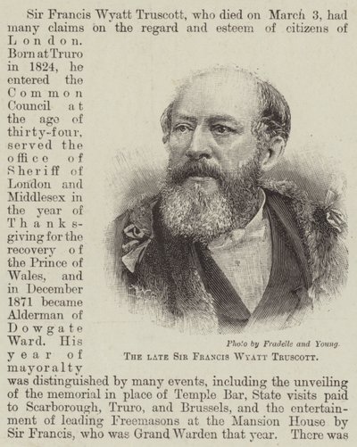 Feu Sir Francis Wyatt Truscott (gravure) - English School