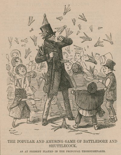 Le jeu populaire et amusant de Battledore et Shuttlecock - English School