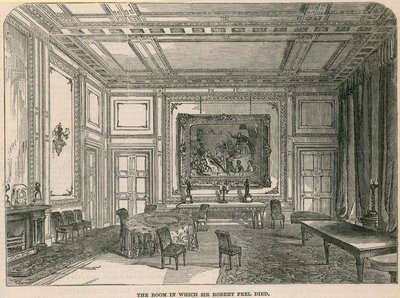 La chambre où Sir Robert Peel est mort - English School