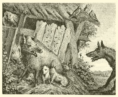 La truie et le loup (gravure) - English School