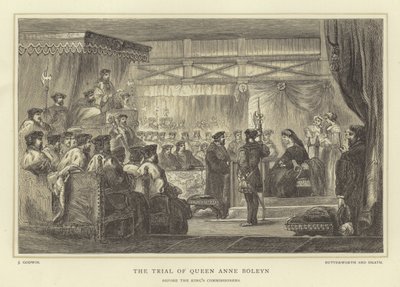Le procès de la reine Anne Boleyn, devant les commissaires du roi - English School