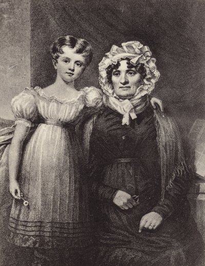 La veuve et la petite-fille de Robert Burns - English School