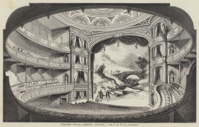 Théâtre Royal, Adelphi, Londres (gravure) - English School