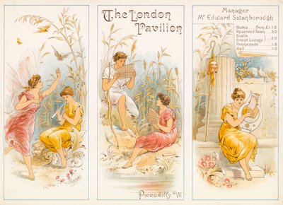 Programme de théâtre, Le Pavillon de Londres, Piccadilly - English School