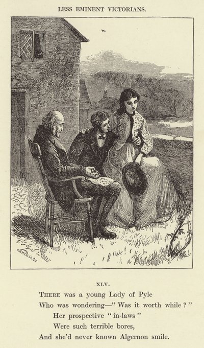 Il y avait une jeune femme de Pyle (gravure) - English School