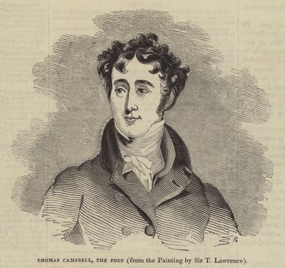 Thomas Campbell, le poète (gravure) - English School