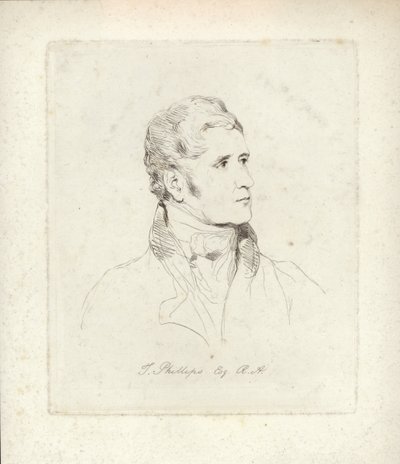 Thomas Phillips, gravure par Mary Dawson Turner - English School