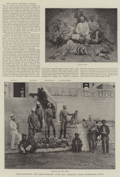 Chasse au tigre et chasse au cerf avec le guépard, près de Hyderabad, Inde - English School