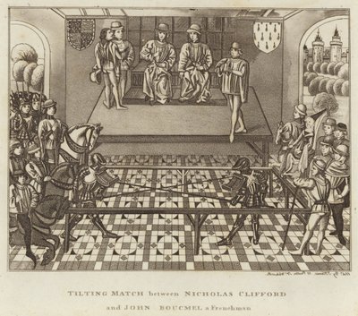 Joute entre Nicholas Clifford et John Boucmel, un Français - English School