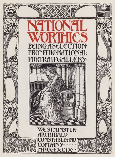 Illustration de la page de titre pour National Worthies, une sélection de la National Portrait Gallery - English School