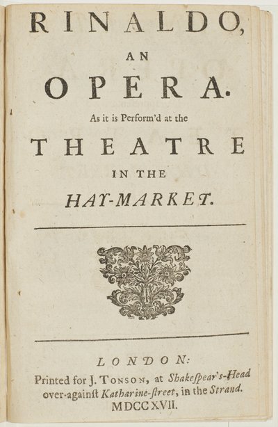 Page de titre du livret de l