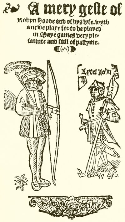 Page de titre de A Mery Geste of Robyn Hood, 1550 - English School