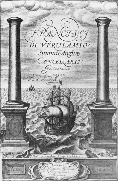 Page de titre de la première édition du Novum Organum de Sir Francis Bacon, 1620 - English School
