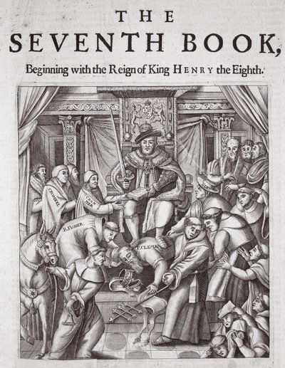Page de titre, Le Septième Livre, des Actes et Monuments de John Foxe, neuvième édition, pub. 1684 - English School