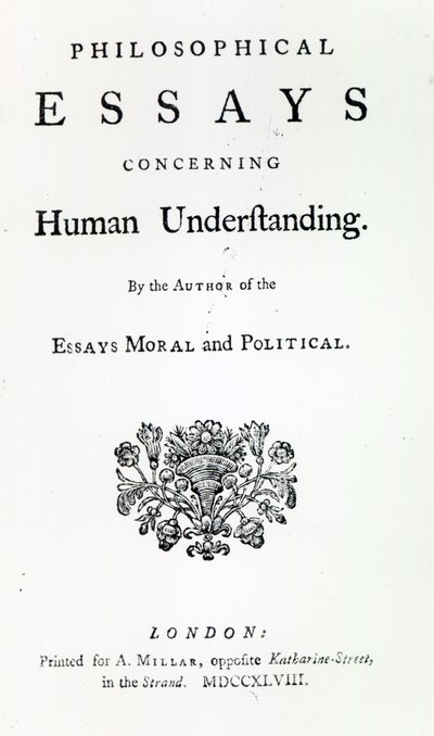 Page de titre des Essais philosophiques sur l