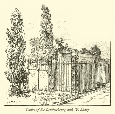 Tombes de De Loutherbourg et W Sharp - English School
