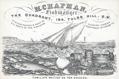 Carte de visite de H Chapman - English School