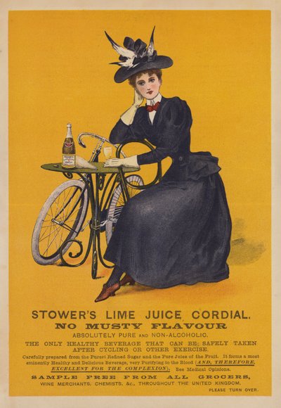 Carte de visite pour le cordial au jus de citron de Stower - English School