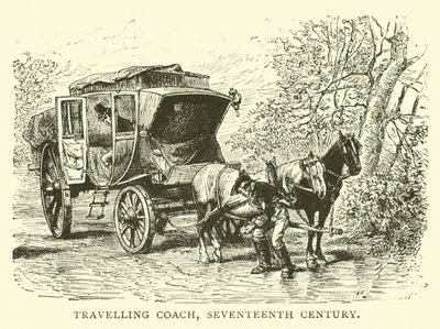 Coche de voyage, XVIIe siècle - English School