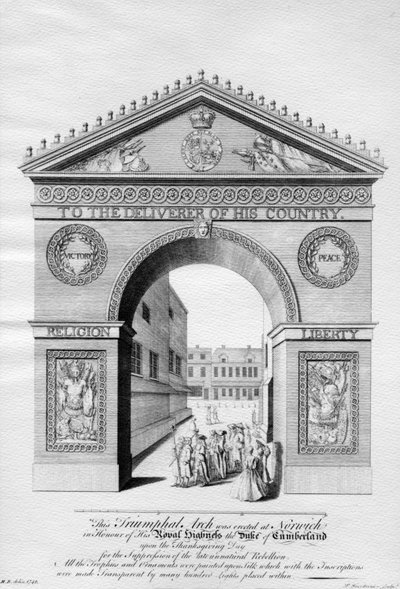 Arc de triomphe érigé à Norwich en l