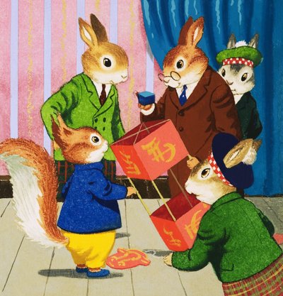 Tufty et cerf-volant - English School