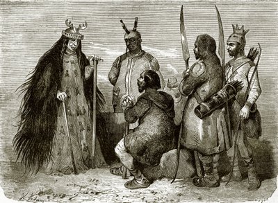 Sorcier tunguse et indigènes - English School