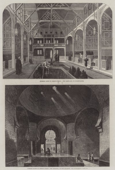 Bains Turcs dans Jermyn Street (gravure) - English School