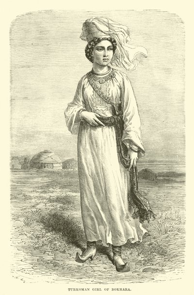 Fille turkmène de Boukhara - English School