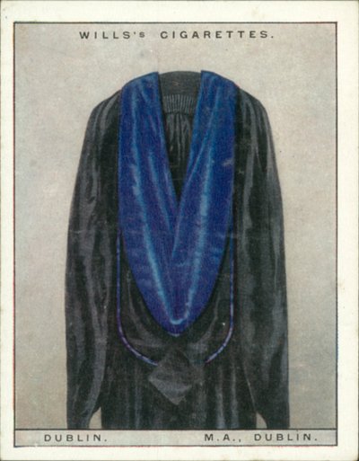 Toques et robes universitaires : Université de Dublin, Maître ès arts - English School
