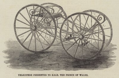 Vélocipède présenté à SAR le prince de Galles - English School
