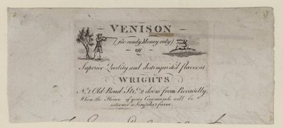 Vendeur de venaison, Wrights - English School