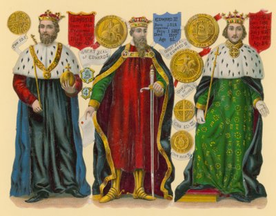 Rebut victorien : Roi Édouard II, Roi Édouard III, Roi Richard II - English School