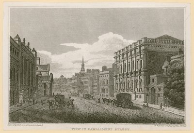 Vue dans la rue du Parlement - English School